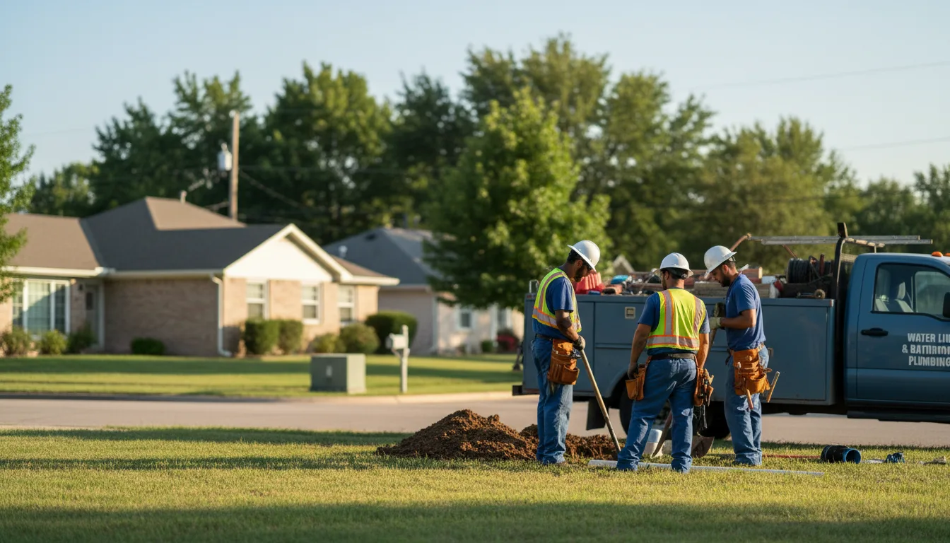 Residential water line and bathroom plumbing service in Desha, AR